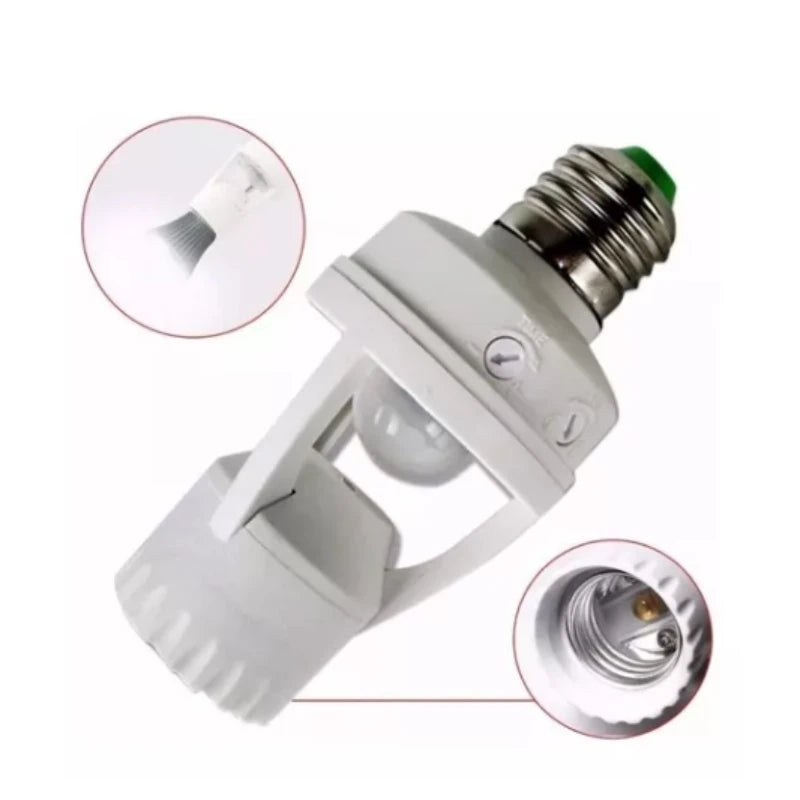 Soquete Com Sensor De Presença Fotocélula Para Lâmpada