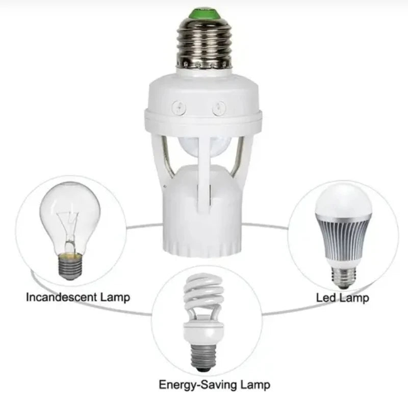 Soquete Com Sensor De Presença Fotocélula Para Lâmpada