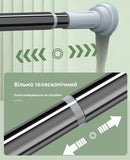 Stainl Steel Adjustable Rod No Drilling Required for Bedroom Closet Curtain Rod Batoom Clothesline Curtain Rod