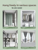 Stainl Steel Adjustable Rod No Drilling Required for Bedroom Closet Curtain Rod Batoom Clothesline Curtain Rod