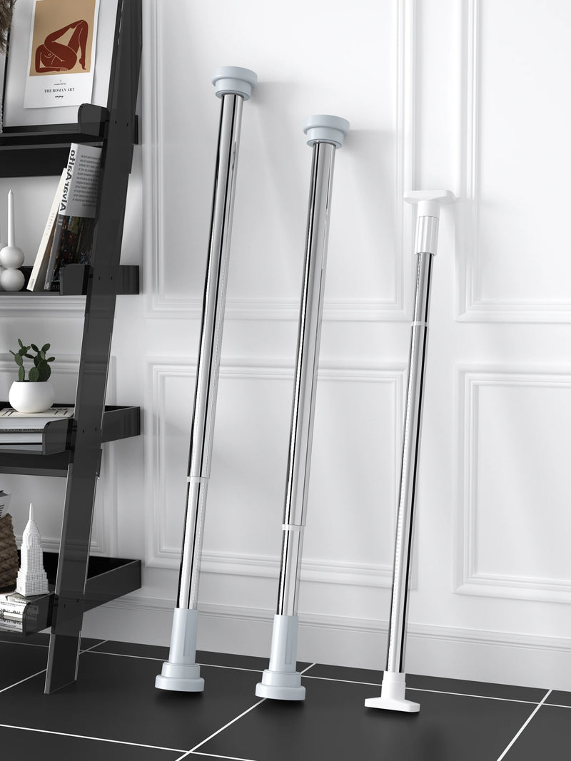 Stainl Steel Adjustable Rod No Drilling Required for Bedroom Closet Curtain Rod Batoom Clothesline Curtain Rod