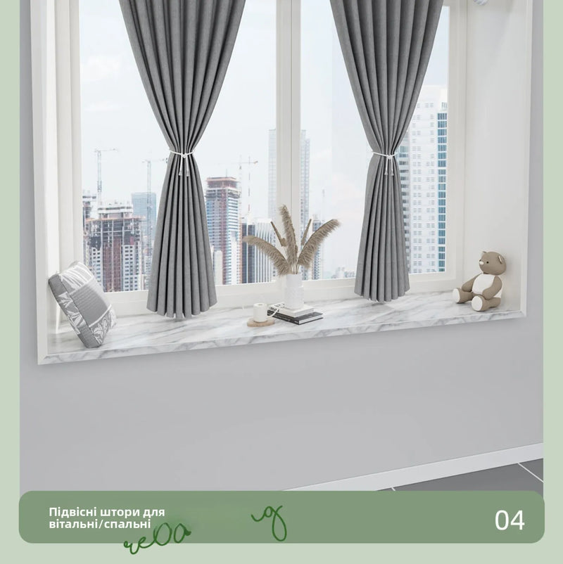 Stainl Steel Adjustable Rod No Drilling Required for Bedroom Closet Curtain Rod Batoom Clothesline Curtain Rod